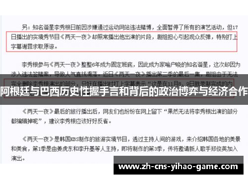 阿根廷与巴西历史性握手言和背后的政治博弈与经济合作 阿根廷与巴西历史性握手言和背后的政治博弈与经济合作